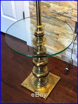 Vintage Mid Century Brass Stiffel Floor, Stiffel Floor Lamps With Table