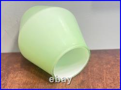1930s Art Deco Pale Green Opaline Table Lamp Shade Opaque Glass Geometric 5'