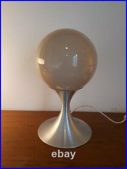 1960s SPACE AGE CHROME AND GLASS TABLE LAMP