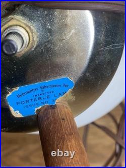 1960s Vintage MCM Underwriters Laboratories Inc Issue No. 33 Table Lamp