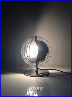 1970s Italian Chrome Table Lamp Light Mid Century Vintage Henri Mathieu