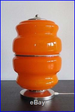 1970s Murano Vintage table lamp orange color