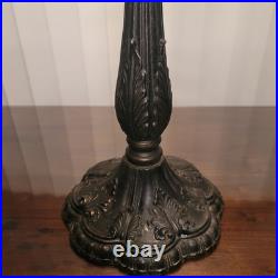 20D Antique Vintage Tiffany Style Fishscale Stained Glass Table Lamp Rainaud