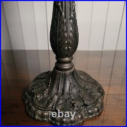 20D Antique Vintage Tiffany Style Fishscale Stained Glass Table Lamp Rainaud