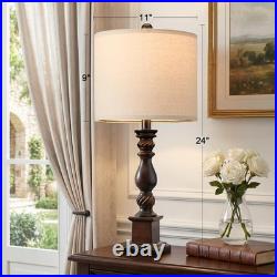 24 Traditional Table Lamp Set of 2 for Bedroom, Vintage Bedside Lamps for Ni 24 Traditional Table Lamp Set of 2 for Bedroom, Vintage Bedside Lamps for Ni
