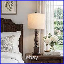 24 Traditional Table Lamp Set of 2 for Bedroom, Vintage Bedside Lamps for Ni 24 Traditional Table Lamp Set of 2 for Bedroom, Vintage Bedside Lamps for Ni