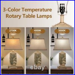 25 Vintage Table Lamps, 3 Color Temperature Rustic Retro Beside Lamp Set of