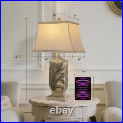 25 Vintage Table Lamps, 3 Color Temperature Rustic Retro Beside Lamp Set of