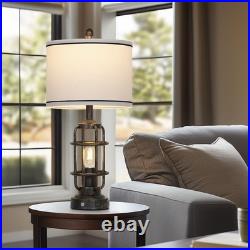 26 Vintage Industrial Table Lamp Set of 2 LED Bronze Lolikit TD-LO-506