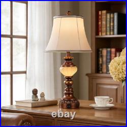 27 Vintage Farmhouse Table Lamps Set of 2 with USB Ports & Bulbs Included