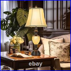28'' High Vintage Table Lamp Set of 2 for Living Room Farmhouse Bedside Lamp