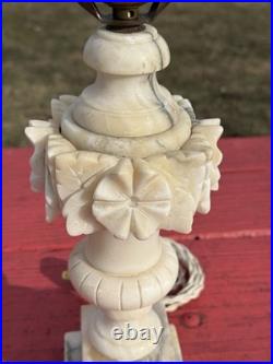 2 Beautiful lamps -mid century Italian Alabaster- Rewired And Ready To Go 2 Beautiful lamps -mid century Italian Alabaster- Rewired And Ready To Go