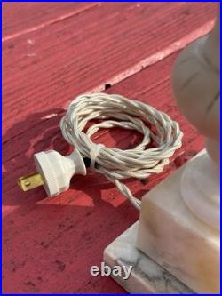 2 Beautiful lamps -mid century Italian Alabaster- Rewired And Ready To Go 2 Beautiful lamps -mid century Italian Alabaster- Rewired And Ready To Go