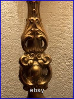 2 Vintage Metal Rose Gold Boudoir Lamps Victorian Revival Fringed Shades 28 In 2 Vintage Metal Rose Gold Boudoir Lamps Victorian Revival Fringed Shades 28 In