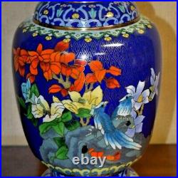 30 Chinese Vintage Cloisonne Vase Table Lamp- Asian Oriental Porcelain