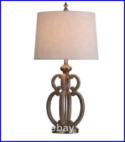 34 in. Tuscana Cream Table Lamp with Antique Distressed Finish
