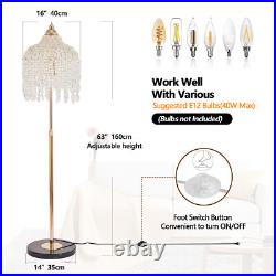 63 3 Light Vintage Crystal Floor Lamp LED Gold Waterfall Design for Living Room 63 3 Light Vintage Crystal Floor Lamp LED Gold Waterfall Design for Living Room