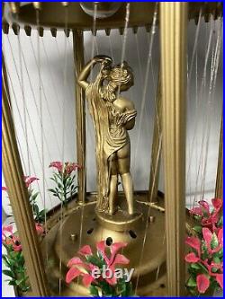 70s Mineral Oil Rain Lamp, Nude Greek MCM Goddess Table Lamp, WORKS