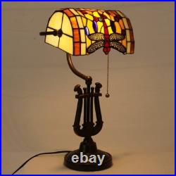 7.9''Vintage Single Headed Bread Table Lamp, Tiffany Book Table Lamp, Glass Lamp