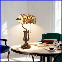 7.9''Vintage Single Headed Bread Table Lamp, Tiffany Book Table Lamp, Glass Lamp
