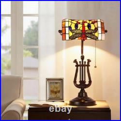 7.9''Vintage Single Headed Bread Table Lamp, Tiffany Book Table Lamp, Glass Lamp