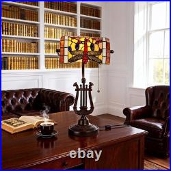 7.9''Vintage Single Headed Bread Table Lamp, Tiffany Book Table Lamp, Glass Lamp