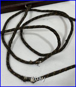 Antique 1907 Mission Arts & Crafts Wood Brass & Copper Table Lamp Base 3 Light