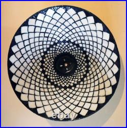 Antique Arts & Crafts Miller Bronze & Vintage Stain Leaded Shade Table Lamp Antique Arts & Crafts Miller Bronze & Vintage Stain Leaded Shade Table Lamp