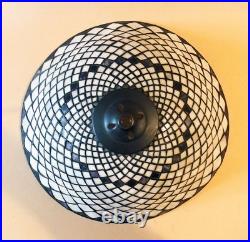 Antique Arts & Crafts Miller Bronze & Vintage Stain Leaded Shade Table Lamp