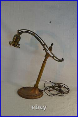 Antique Brass Table Arm Lamp Piano