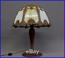 Antique Caramel Slag Glass TABLE LAMP, aka a vintage light