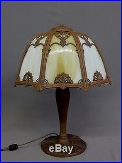 Antique Caramel Slag Glass TABLE LAMP, aka a vintage light