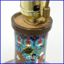 Antique Chinese Cloisonné Enamel Table Lamp c1920