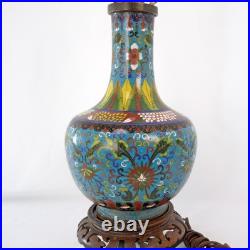 Antique Chinese Cloisonné Enamel Table Lamp c1920