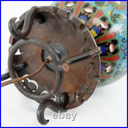Antique Chinese Cloisonné Enamel Table Lamp c1920