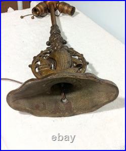 Antique Depression Era Spanish Revival Ship Lamp w Fat Boy Pull Chain Sockets