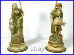 Antique Figural Lamp Pair