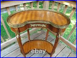 Antique French Table Ormolu, Vanity, Lamp Table Hand Dovetailed Bronze Mounts