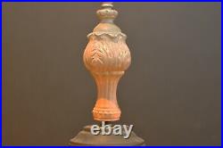 Antique Italian Pink Porcelain Murano Table Lamp With Floral design