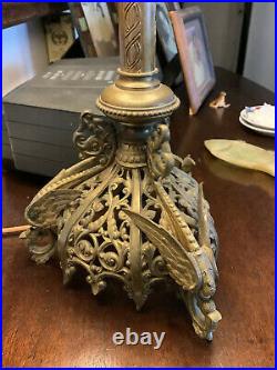Antique Metal Footed Table Lamp Lamps