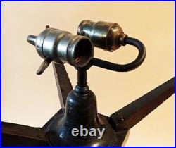 Antique Mission Arts Crafts Oak Mica Lamp Roycroft Stickley Handel Era, 1910