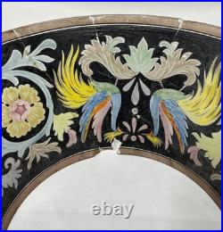 Antique Pairpoint Bouillotte Lamp Bird of Paradise Reverse Painted Glass Shade