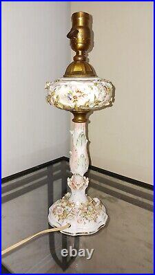 Antique Poreclain Dresden Lamp