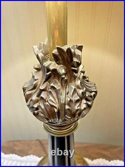 Antique Stiffel Hollywood Regency Tall Table Lamp Brass Metal