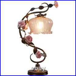 Antique Style Floral Table Lamp Vintage Rose Bedroom Decor Lighting Antique Style Floral Table Lamp Vintage Rose Bedroom Decor Lighting