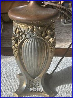 Antique Table Lamp Base for Slag Glass Shade Restoration Piece