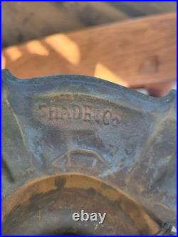 Antique The Mosaic Shade Co. Chicago Bent Slag Glass Table Lamp. Circa 1905-1914