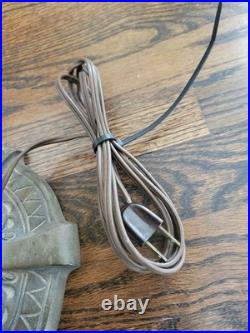 Antique The Mosaic Shade Co. Chicago Bent Slag Glass Table Lamp. Circa 1905-1914