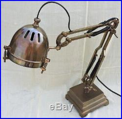 Antique Vintage Brass Table Lamp Royal Desk Light