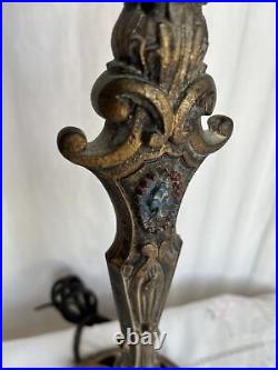 Antique cast iron table lamp